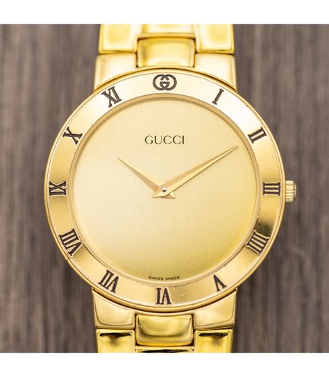 gucci 18kt gold plated watch 24.31g|luxury Gucci watches.